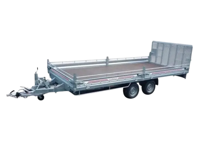 Remorque avec plateau basculant hydraulique